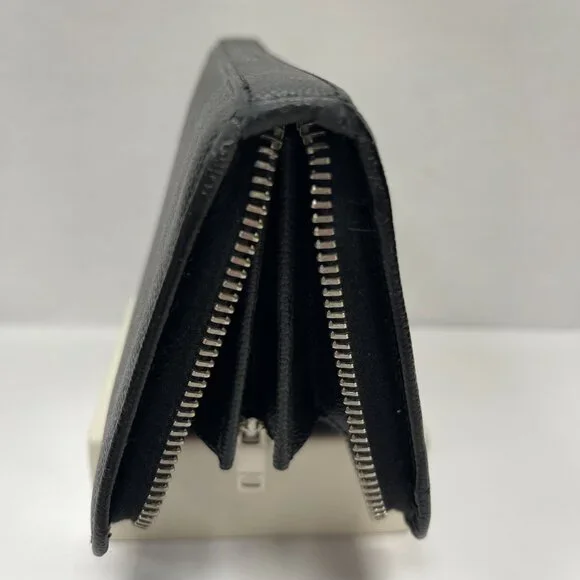 Saint Laurent 2021 Black Leather Continental Wallet - Preowned